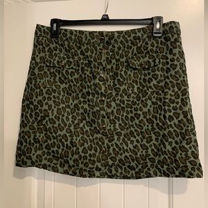 Umgee Cheetah Button Down Skirt XL